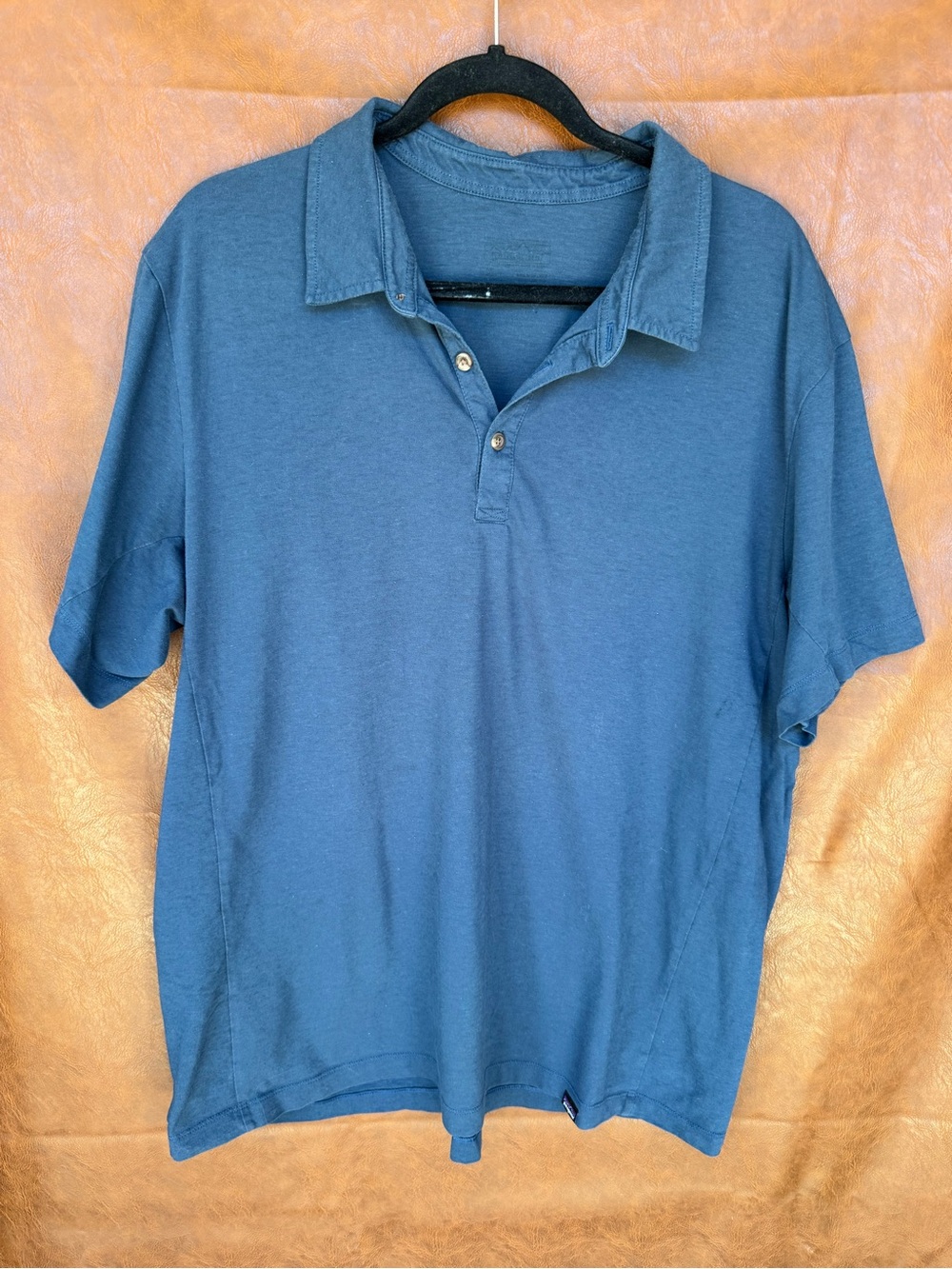 Patagonia Organic Cotton Polo Shirt Men’s XL Blue